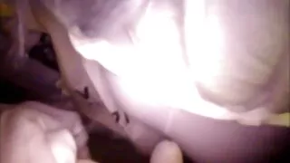 Attrapé accroupi avec un vagin porno de femmes noires humide sur la bouche d'un baiseur dur